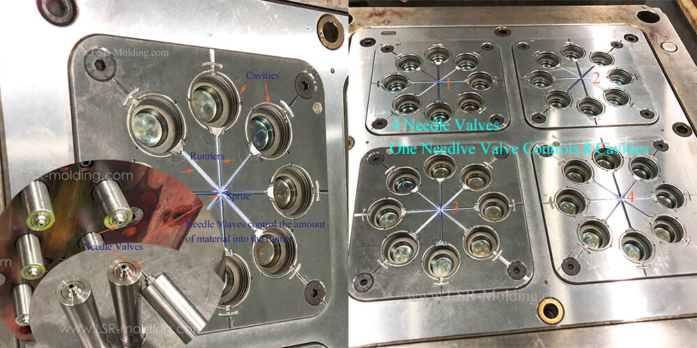 Liquid Silicon Mold with Needle Valves