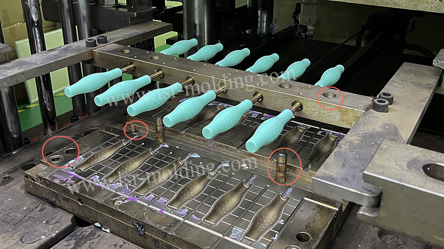 Silicone Rubber Handle Sleeve Bushing Mold Location Compression Mold