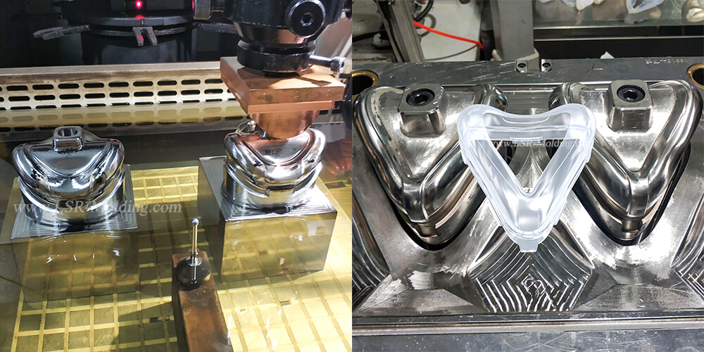 silicone full face mask by LSR injection mold