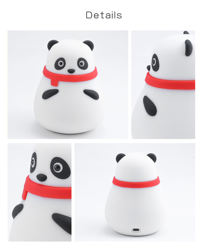 Panda Night Light | Silicone Panda Night Lamp for Kids