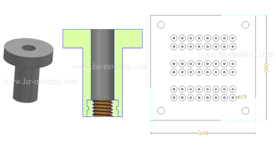Silicone Rubber Bush Grommet Boots Compression Mold Design