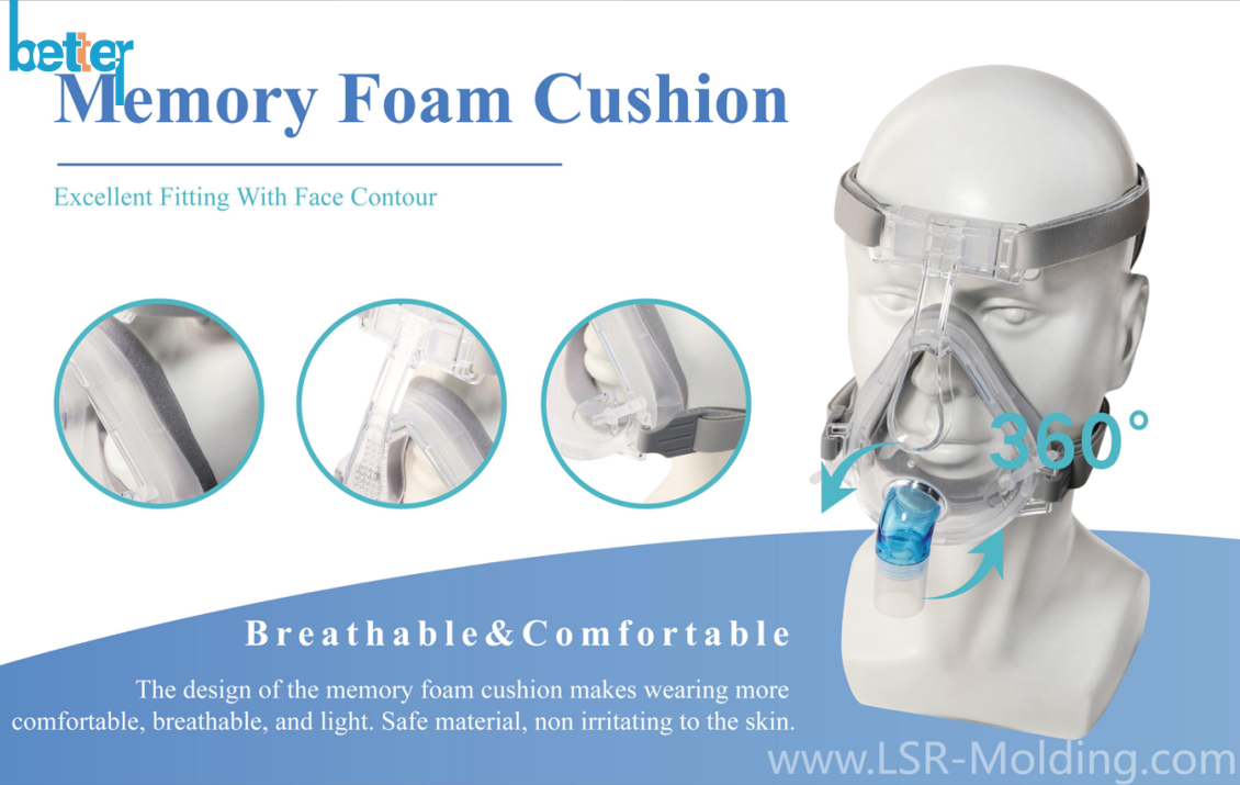 CPAP (continuous positive airway pressure) machine mask for sleep apnea ventilators in both hospital and home settings