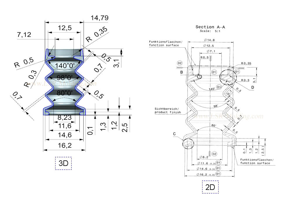liquid silicone rubber bellow and expansion joint