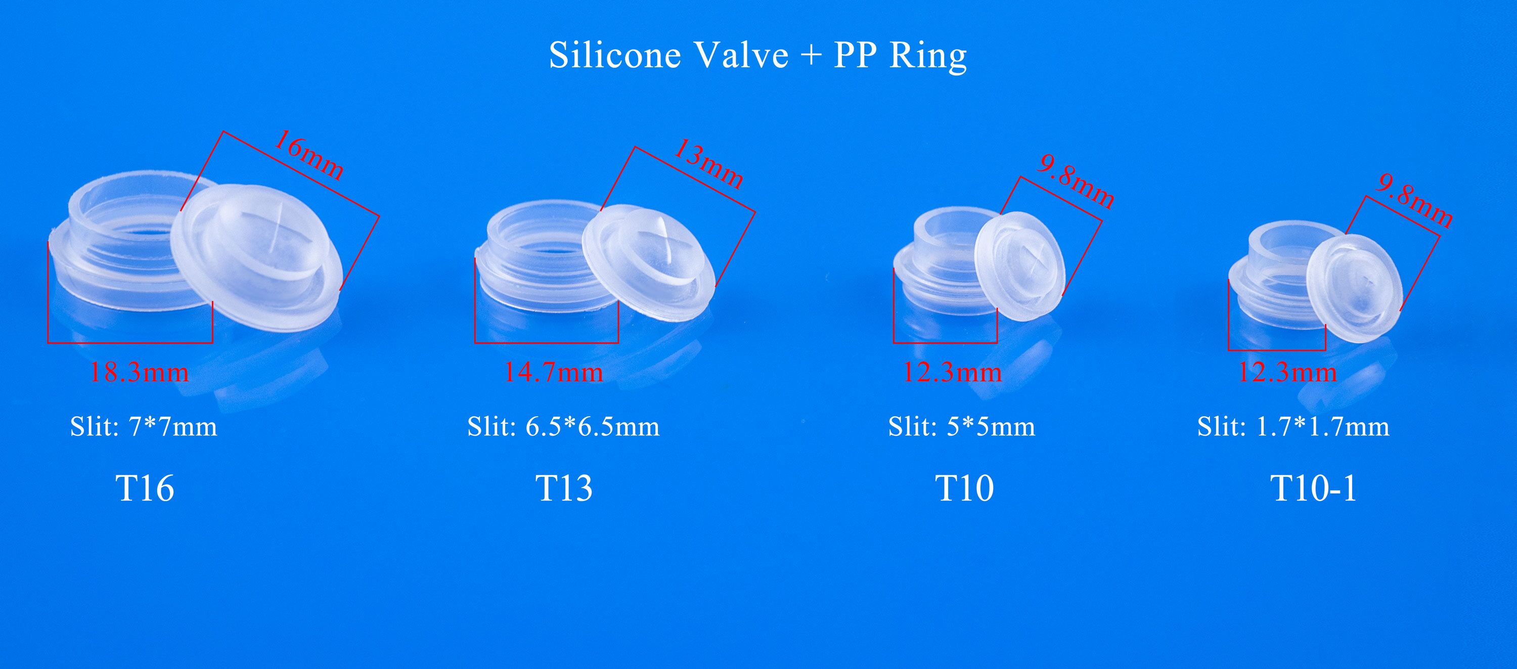 assembly plastic and silicone check valves