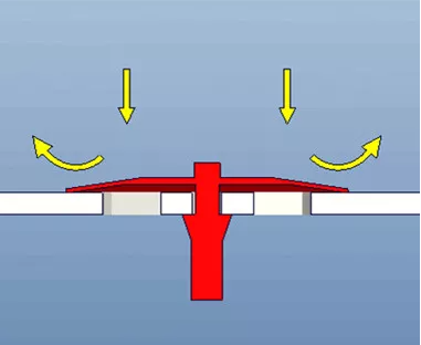 Umbrella valve structure