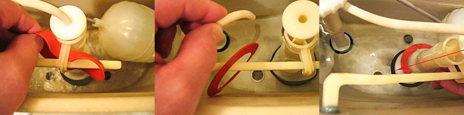 silicone flush valve seal install and replace