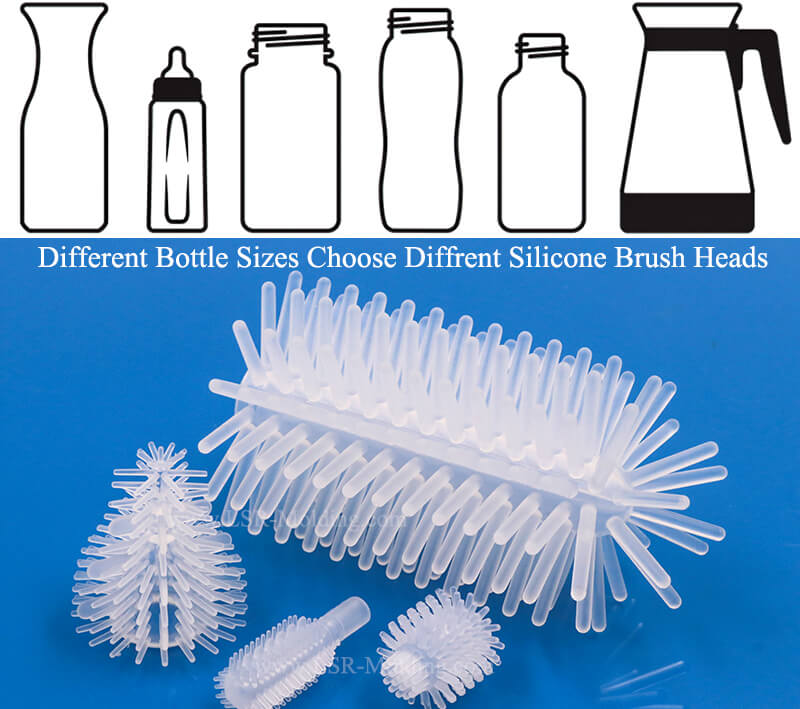 Liquid Silicone Brush LSR Silicon Injection Molding for Bottle